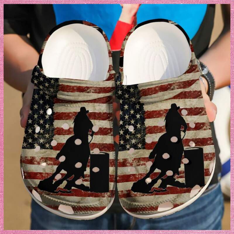 Barrel Racing Us Crocs Clog Shoes