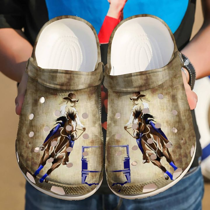 Barrel Racing Vintage Art Crocs Clog Shoes 3 Barrel Racing Vintage Art Crocs Clog Shoes
