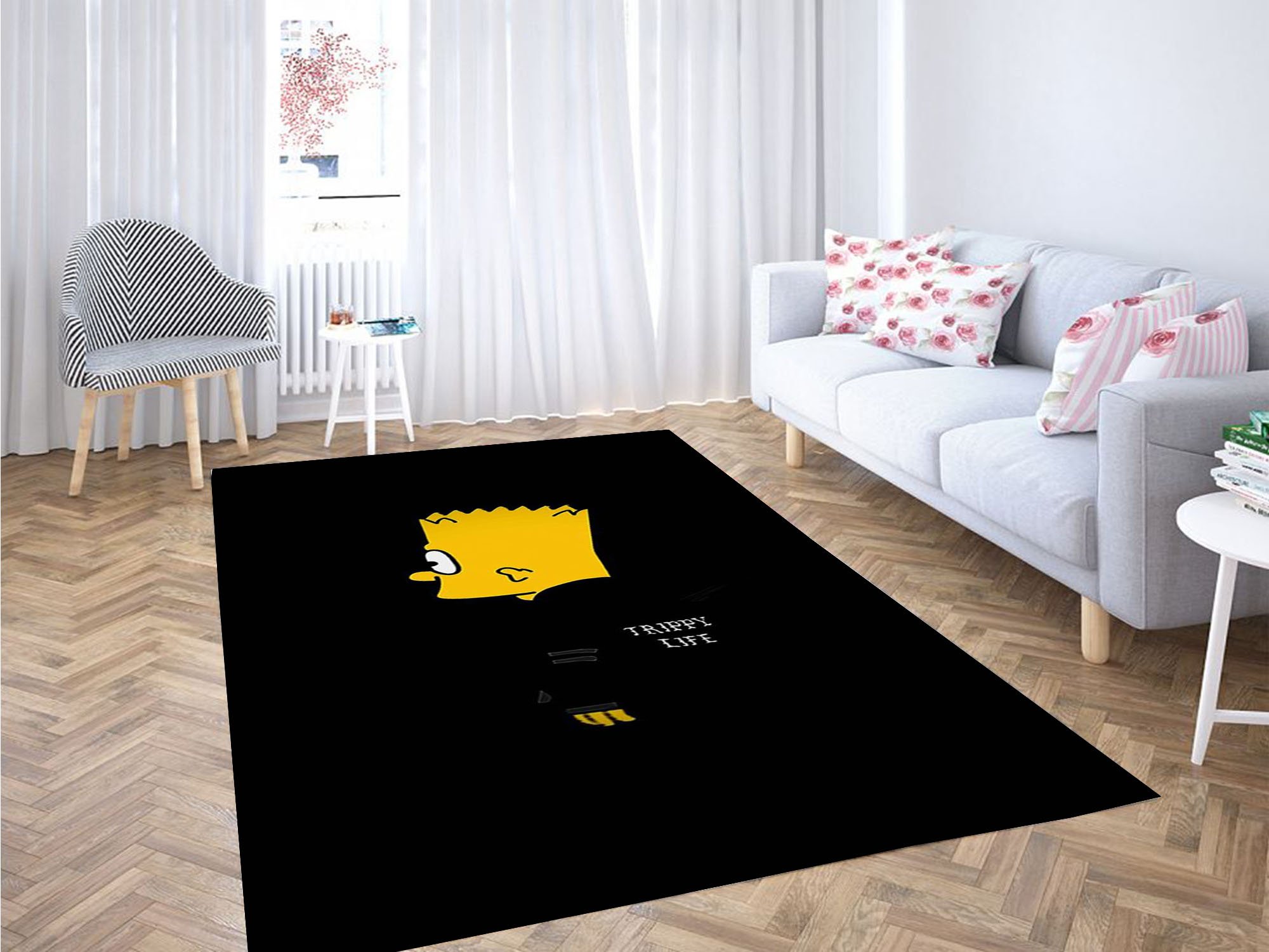 Bart Simpson Trippy Carpet Rug