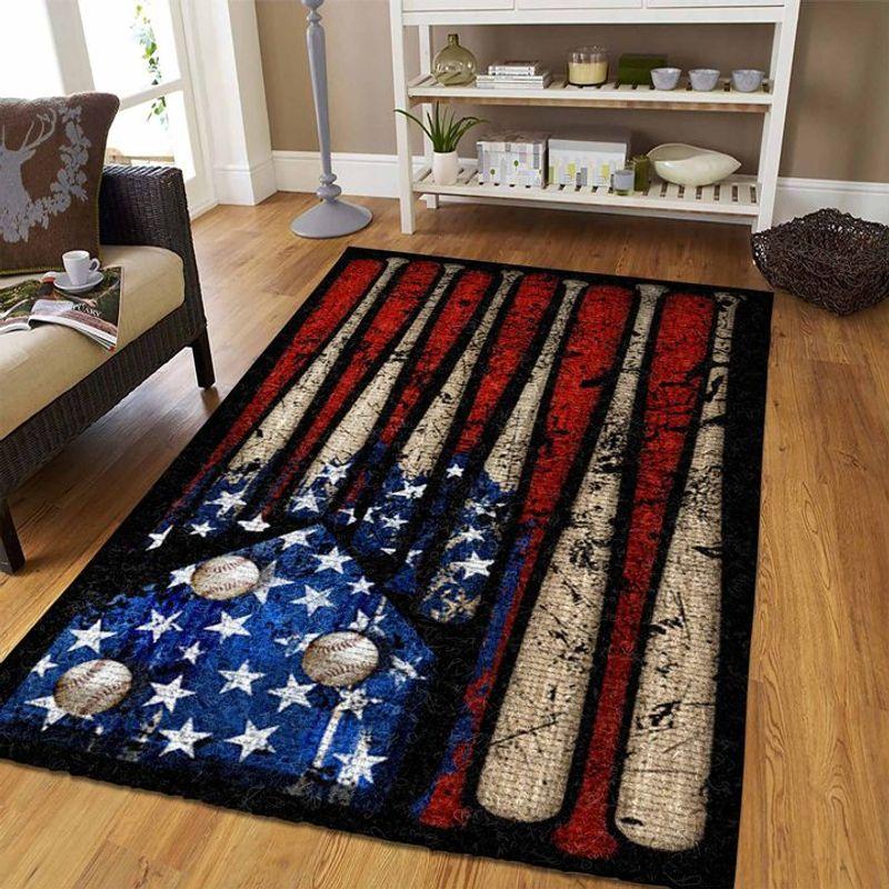 Baseball American Flag Rectangle Limited Edition Rug 1 Baseball American Flag Rectangle Limited Edition Rug