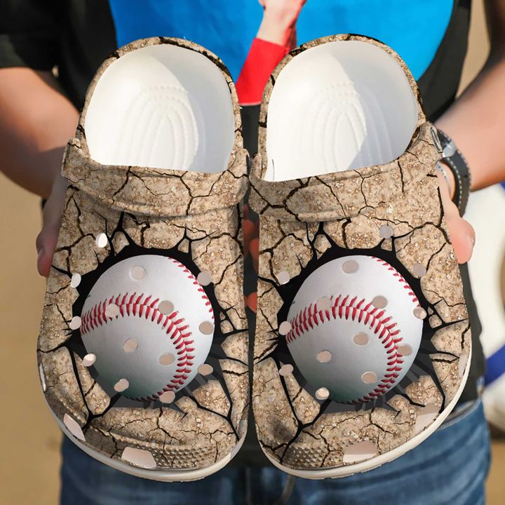 Baseball Crack Crocs Clog Shoes