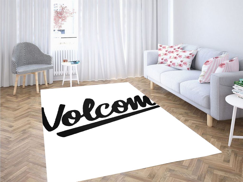 Baseball Font Volcom Skateboards Living Room Modern Carpet Rug