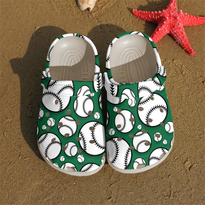 Baseball Green Ball Crocs Clog Shoes 1 Baseball Green Ball Crocs Clog Shoes