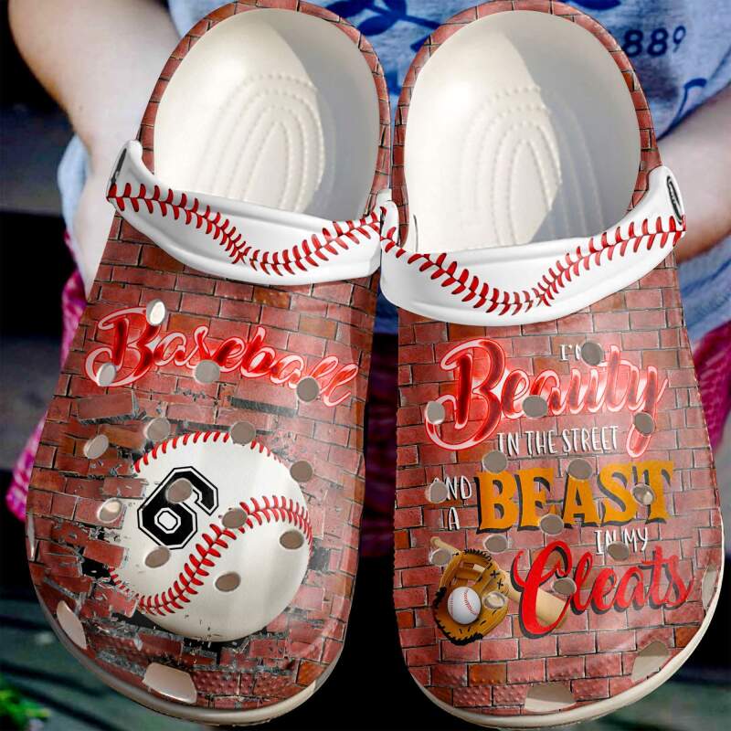 Baseball Personalized Beauty In The Street Crocs Clog Shoes