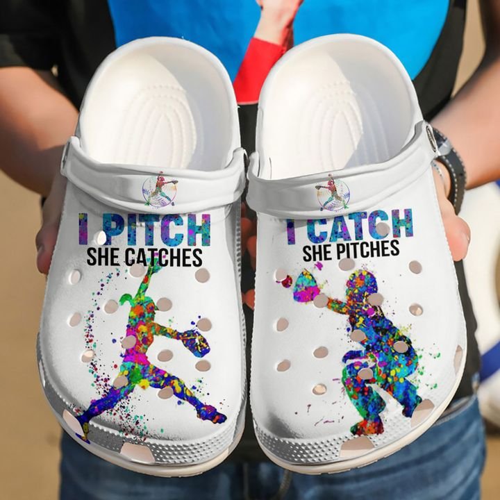 Baseball Personalized Catch N Pitch Crocs Clog Shoes