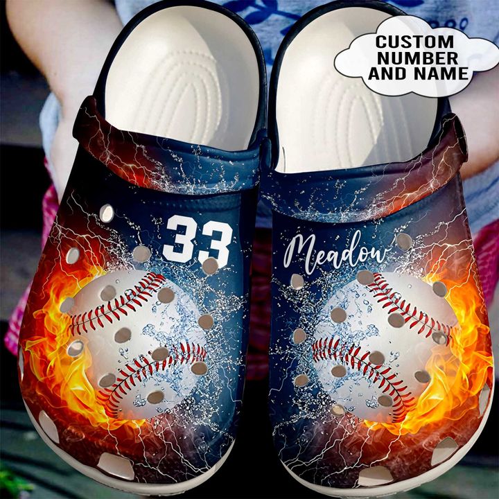 Baseball Personalized Fire And Water Crocs Clog Shoes 9 Baseball Personalized Fire And Water Crocs Clog Shoes
