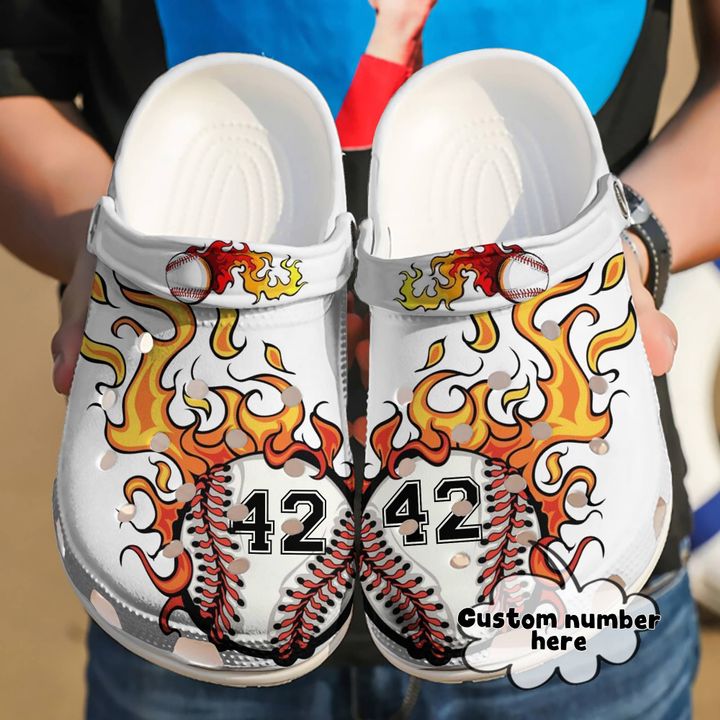 Baseball Personalized Fire Crocs Clog Shoes 10 Baseball Personalized Fire Crocs Clog Shoes