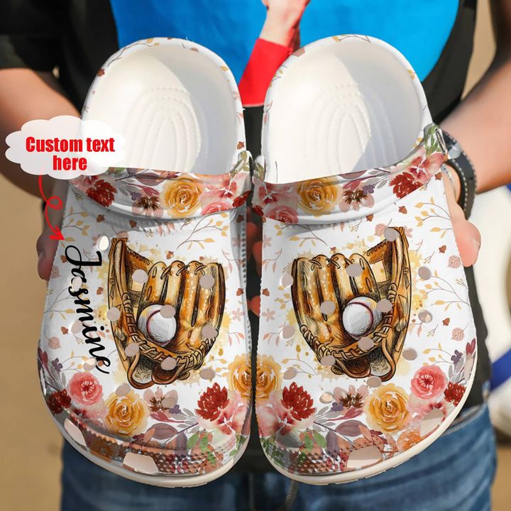 Baseball Personalized Floral Crocs Clog Shoes 2 Baseball Personalized Floral Crocs Clog Shoes