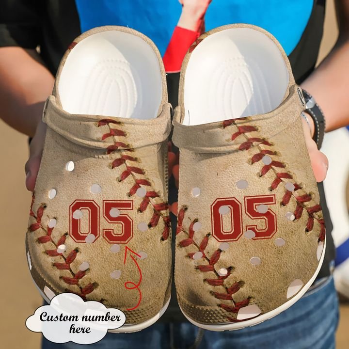 Baseball Personalized Texture Crocs Clog Shoes