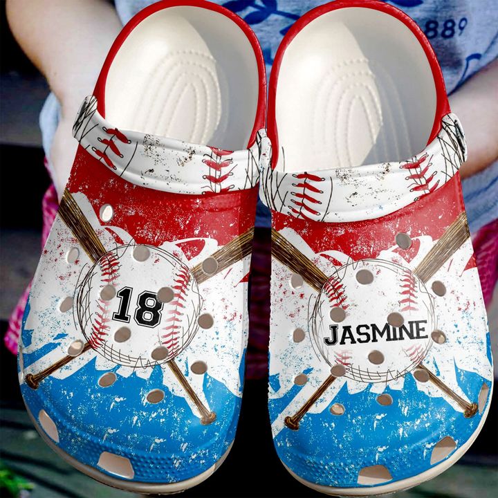 Baseball Personalized Watercolor Crocs Clog Shoes 3 Baseball Personalized Watercolor Crocs Clog Shoes