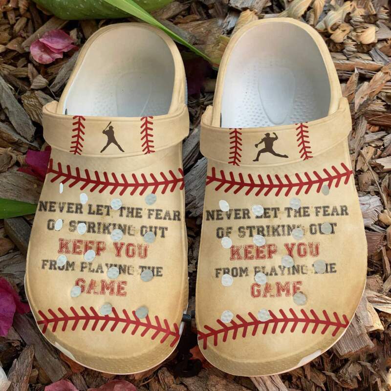 Baseball Striking Out Crocs Clog Shoes