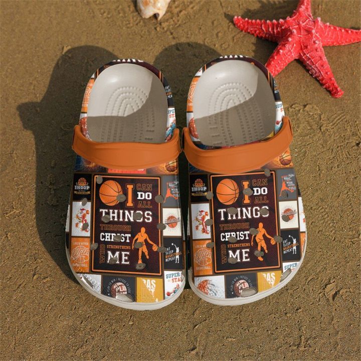 Basketball Christ Strengthens Me Crocs Clog Shoes 1 Basketball Christ Strengthens Me Crocs Clog Shoes