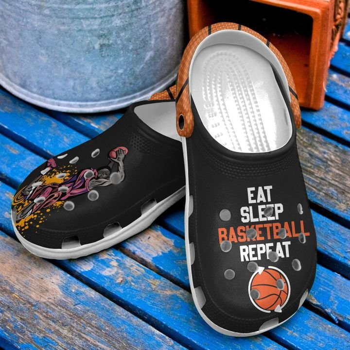 Basketball Eat Sleep Crocs Clog Shoes