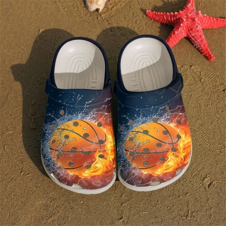 Basketball Fire Crocs Clog Shoes