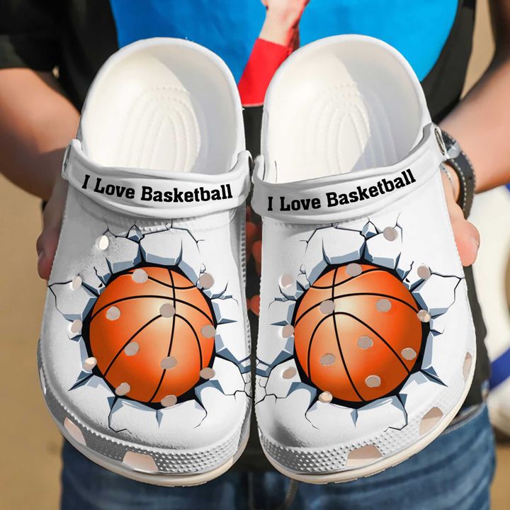 Basketball I Love Crocs Clog Shoes