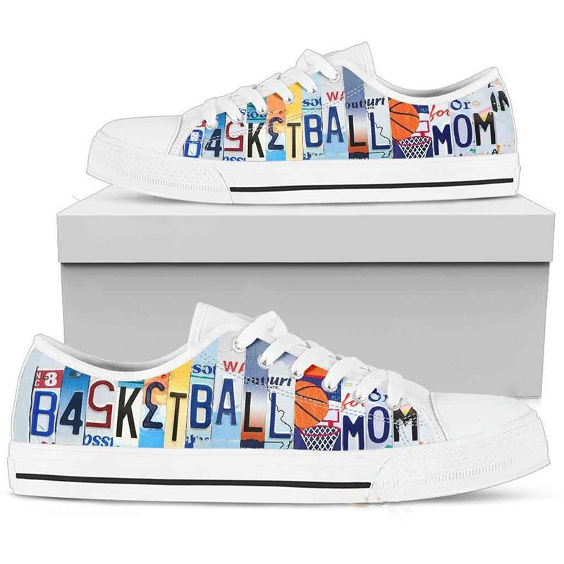 Basketball Mom Colorful Palette Low Top Shoes