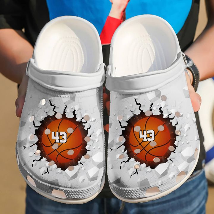 Basketball Personalized Crack Crocs Clog Shoes