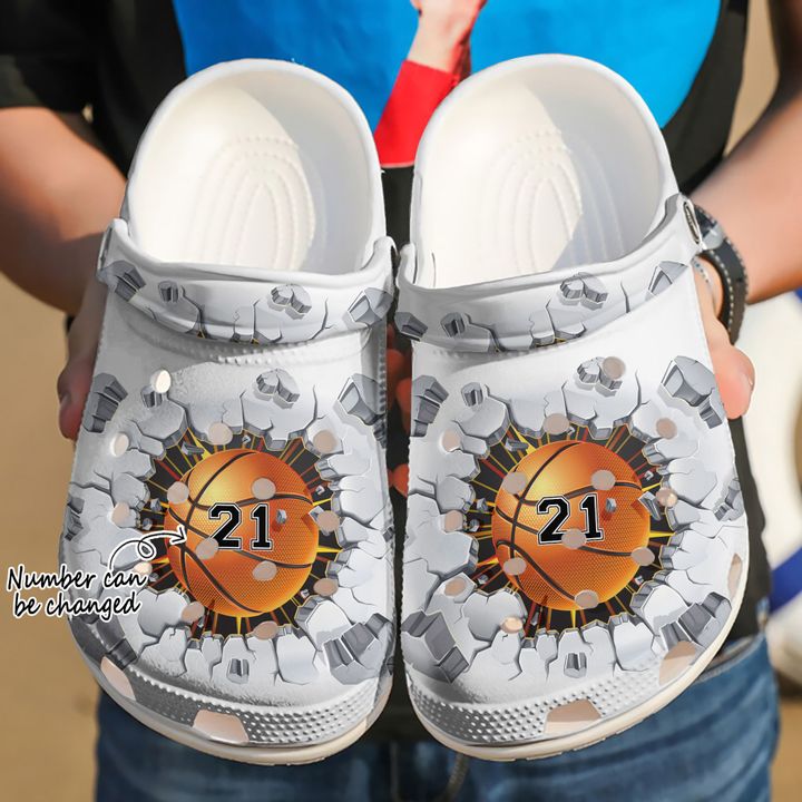 Basketball Personalized Crack Crocs Clog Shoes