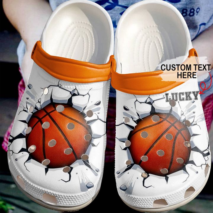 Basketball Personalized Crack Crocs Clog Shoes