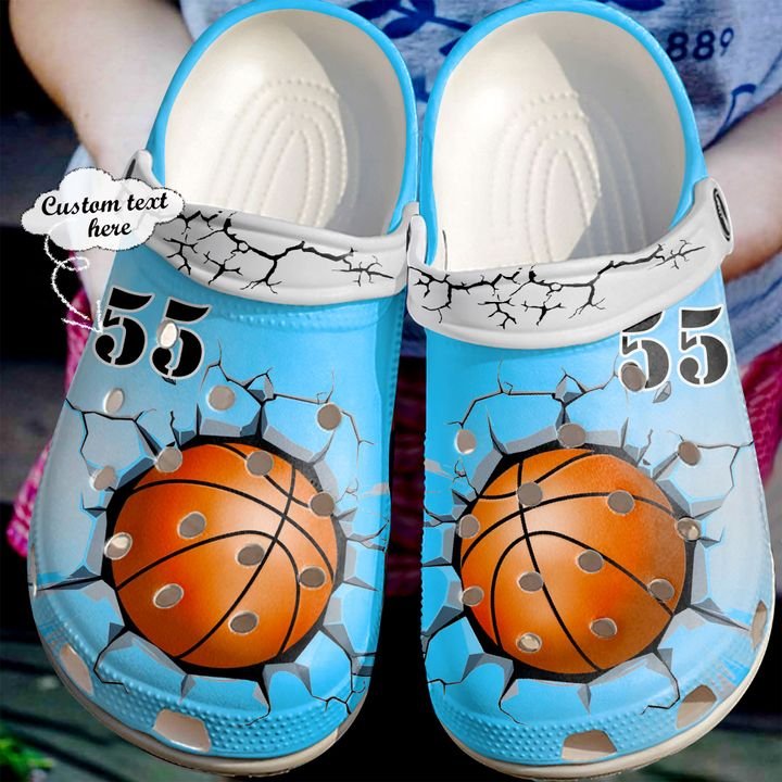 Basketball Personalized Crack Crocs Clog Shoes