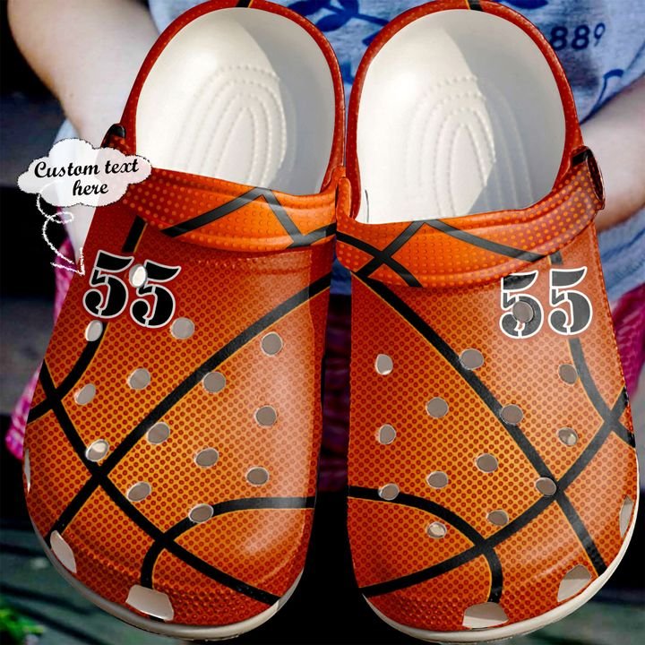 Basketball Personalized Leather Texture Crocs Clog Shoes