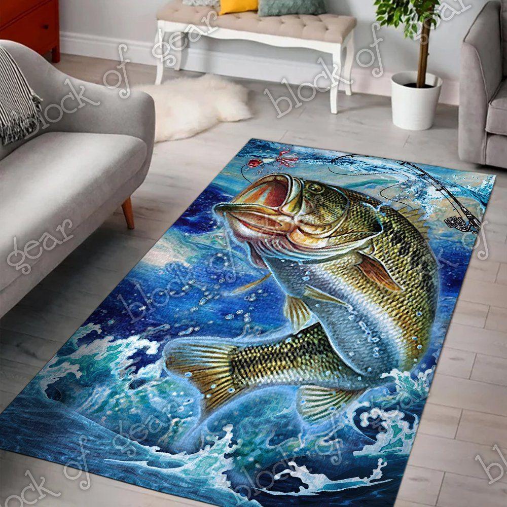 Bass Fishing Limited Edition Rug 5 Bass Fishing Limited Edition Rug