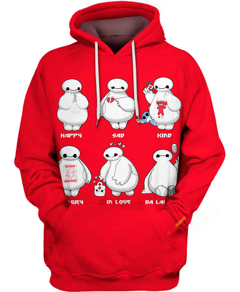 Baymax Feels Hoodie 3D