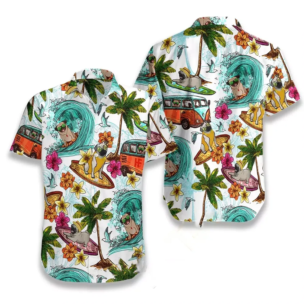 Beach Pugs Hawaiian shirts 2 Beach Pugs Hawaiian shirts