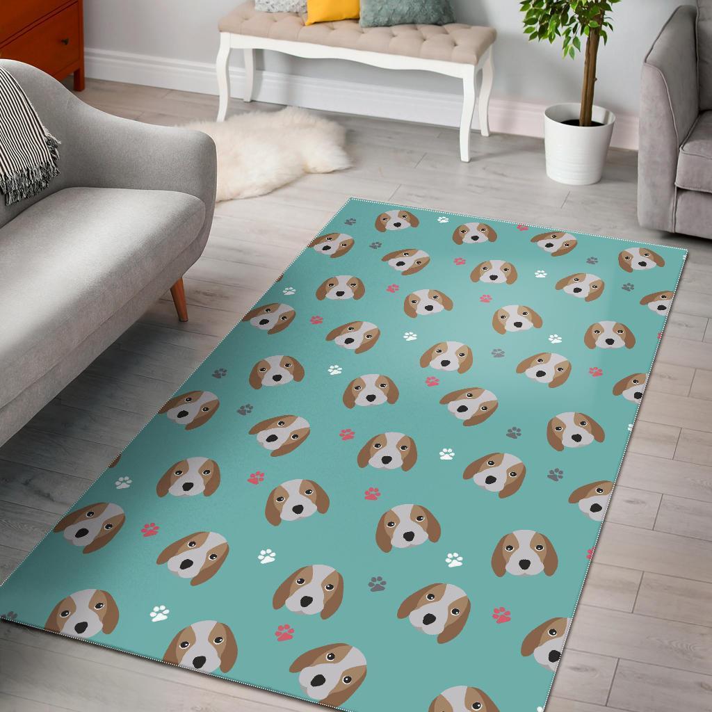 Beagle Paw Pattern Print Area Limited Edition Rug 1 Beagle Paw Pattern Print Area Limited Edition Rug