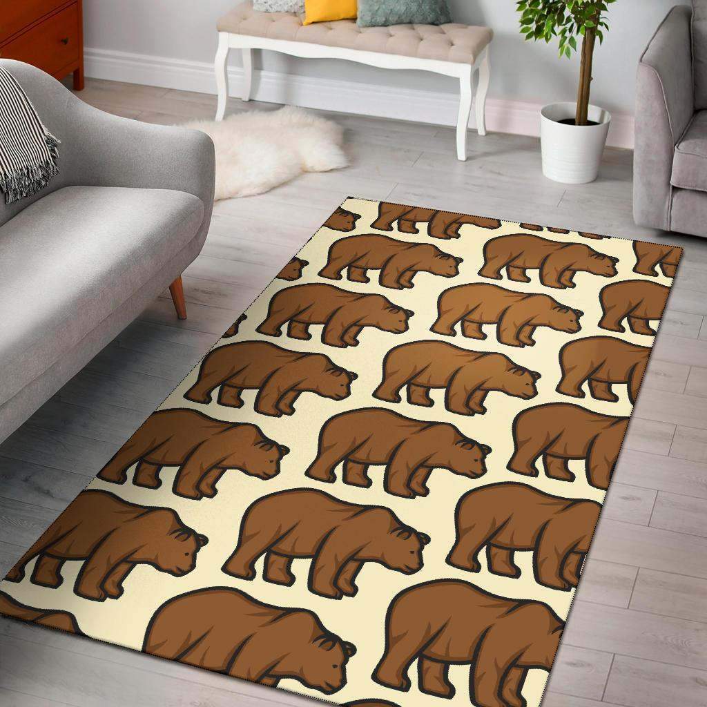 Bear Pattern Print Design Limited Edition Rug 1 Bear Pattern Print Design Limited Edition Rug