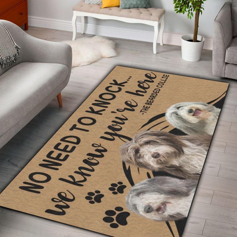 Bearded Collie Know You’re Here Rectangle Limited Edition Rug