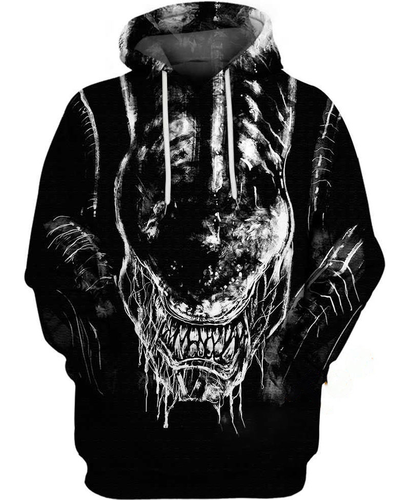 Beast In The Darkness Alien Hoodie 3D 3 Beast In The Darkness Alien Hoodie 3D
