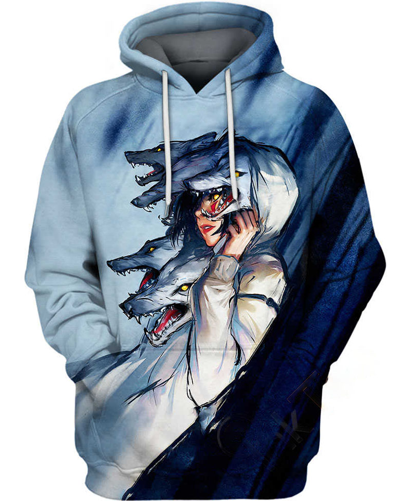 Beast Princess Mononoke Hoodie 3D 12 Beast Princess Mononoke Hoodie 3D
