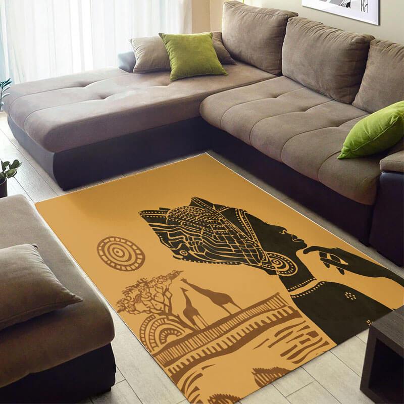Beautiful African American Cute Afrocentric Melanin Afro Woman Large Style Rug 1 Beautiful African American Cute Afrocentric Melanin Afro Woman Large Style Rug