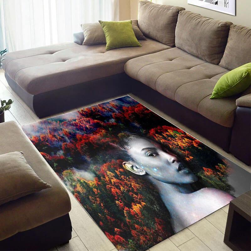 Beautiful African American Fancy Girl Style Floor Rug 1 Beautiful African American Fancy Girl Style Floor Rug