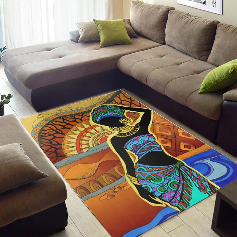 Beautiful African American Fancy Themed Afro Girl Style Carpet House Rug 1 Beautiful African American Fancy Themed Afro Girl Style Carpet House Rug