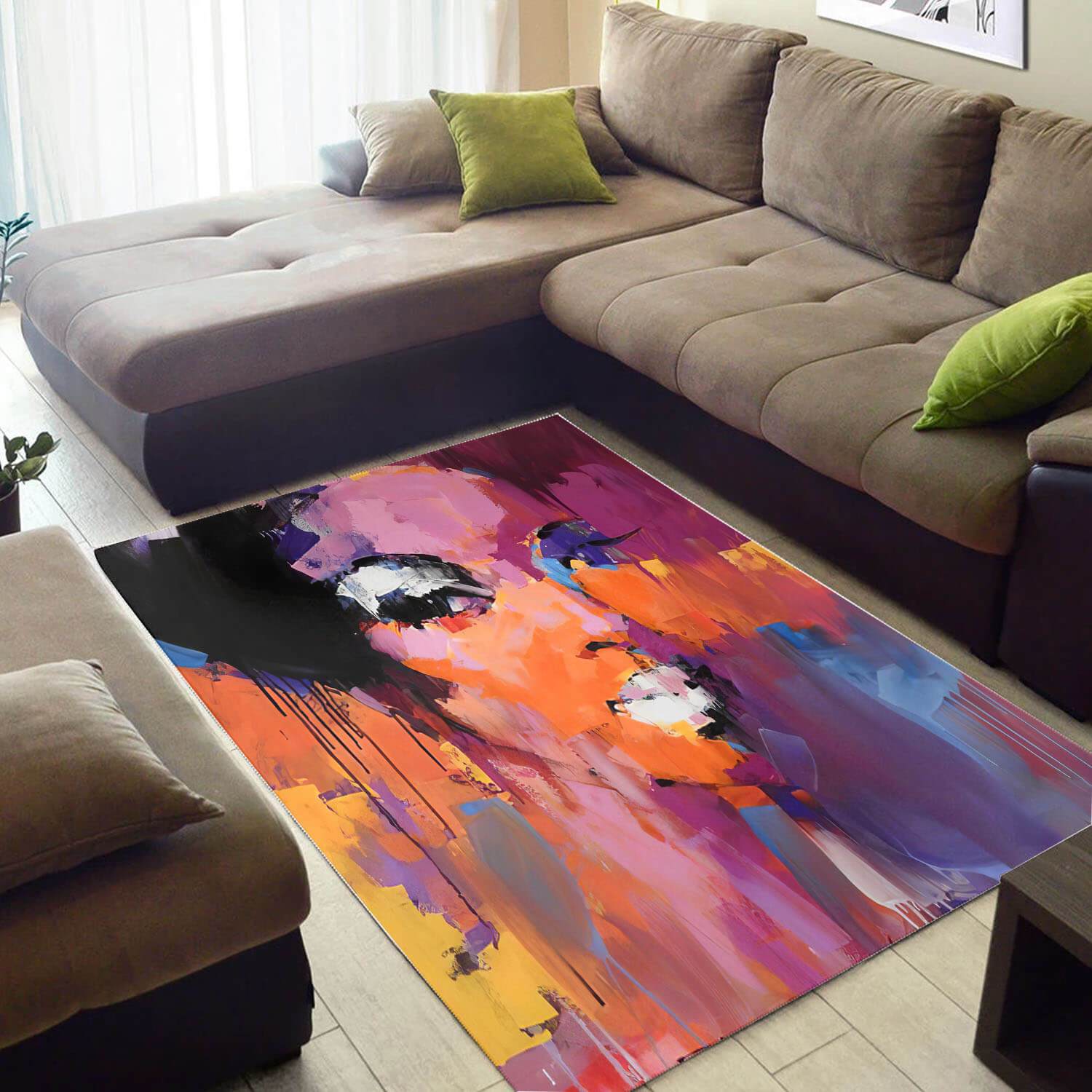 Beautiful African Cute American Art Afro Girl Themed Living Room Rug 1 Beautiful African Cute American Art Afro Girl Themed Living Room Rug