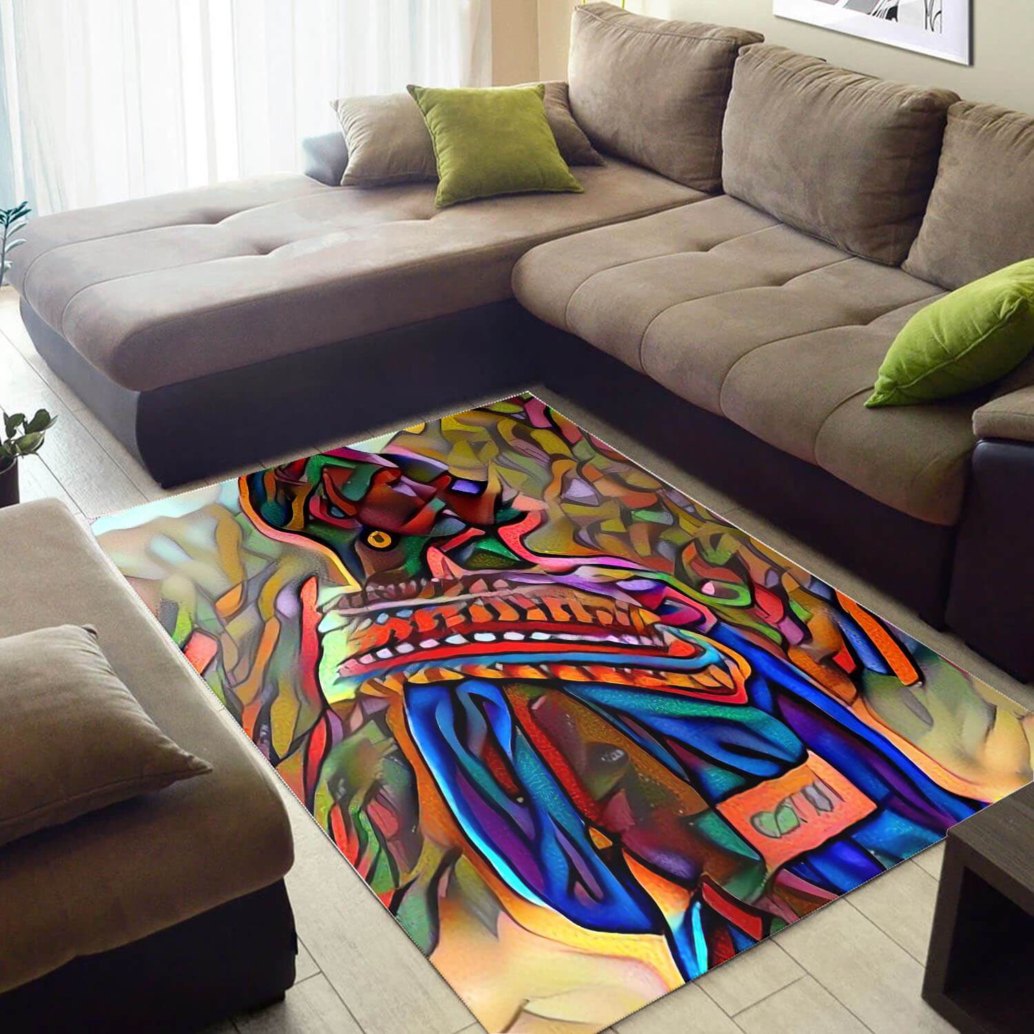 Beautiful African Cute Print Afro Woman Themed Carpet Inspired Living Room Rug 1 Beautiful African Cute Print Afro Woman Themed Carpet Inspired Living Room Rug