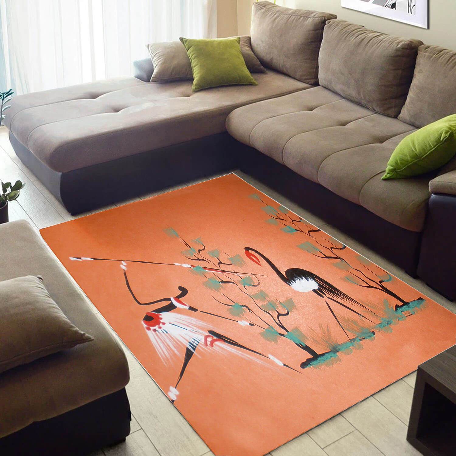 Beautiful African Fancy Natural Hair Afro Woman Carpet Themed Home Rug