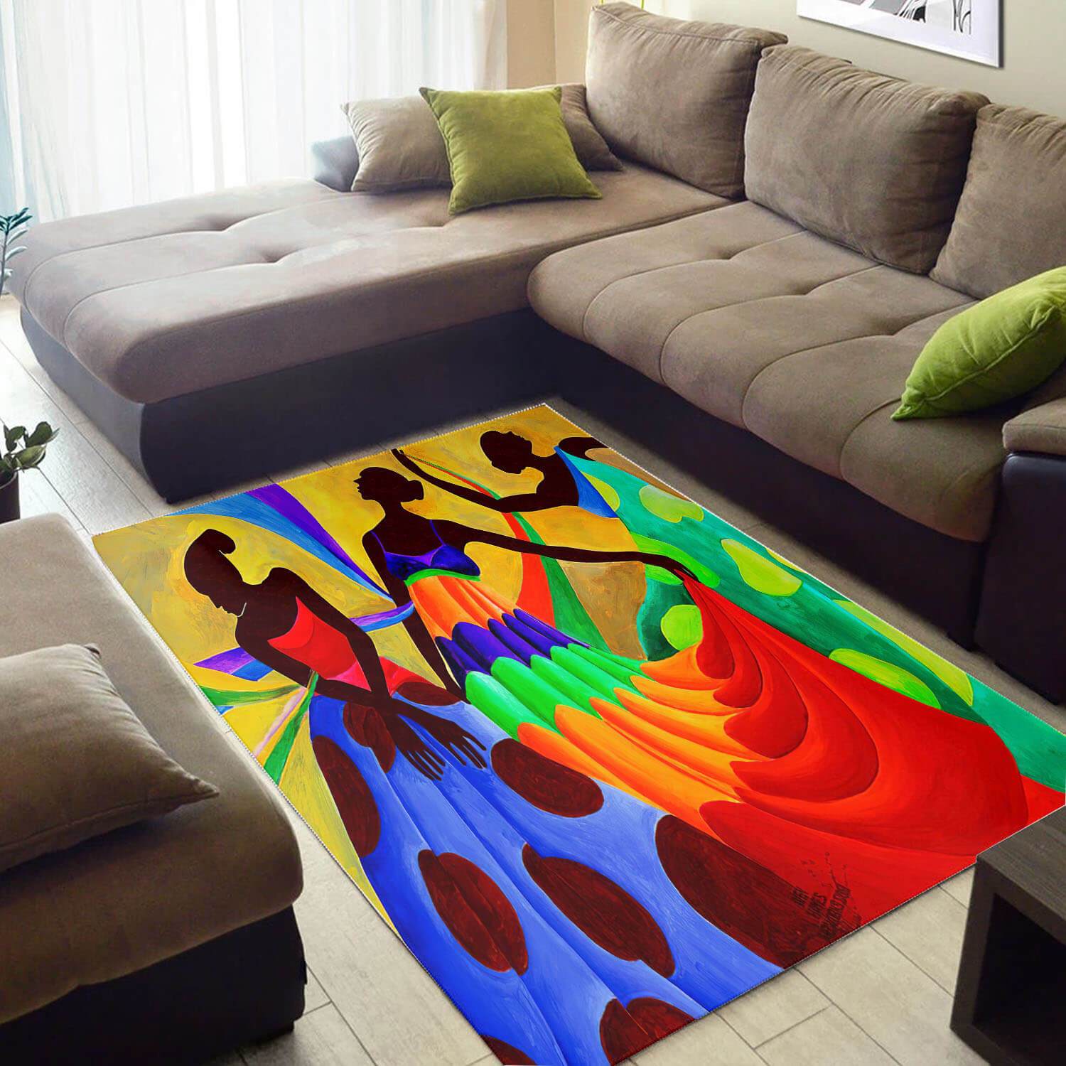 Beautiful African Fancy Woman Themed Inspired Home Rug 1 Beautiful African Fancy Woman Themed Inspired Home Rug