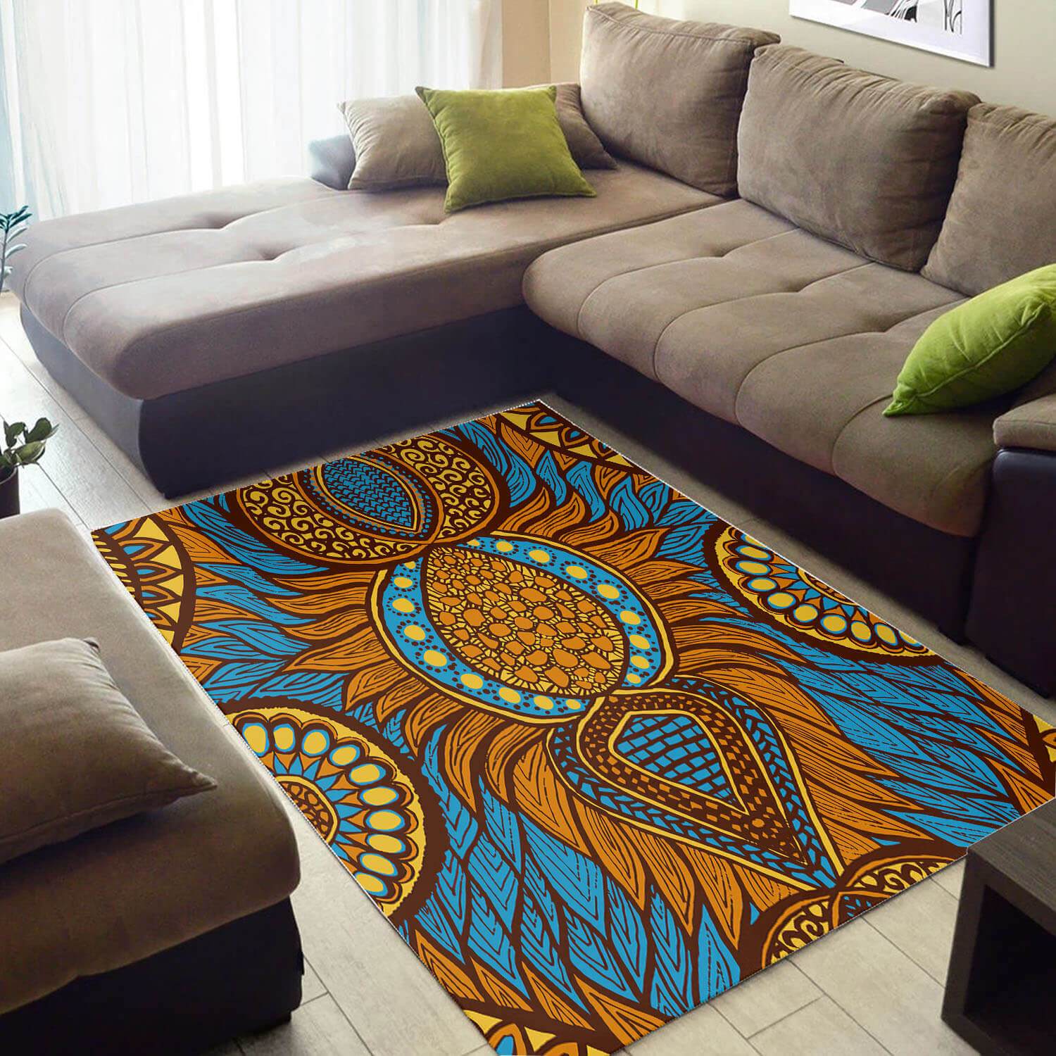 Beautiful African Style Retro Black History Month Ethnic Seamless Pattern Themed Rug