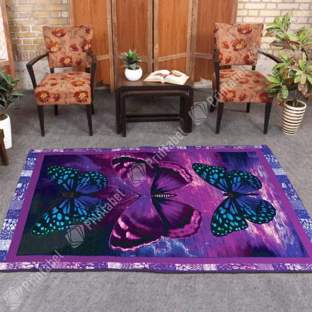 Beautiful Butterflies V99h9 Limited Edition Rug 3 Beautiful Butterflies V99h9 Limited Edition Rug