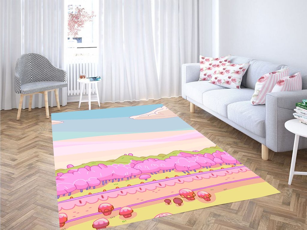 Beautiful Place Adventure Time Living Room Modern Carpet Rug