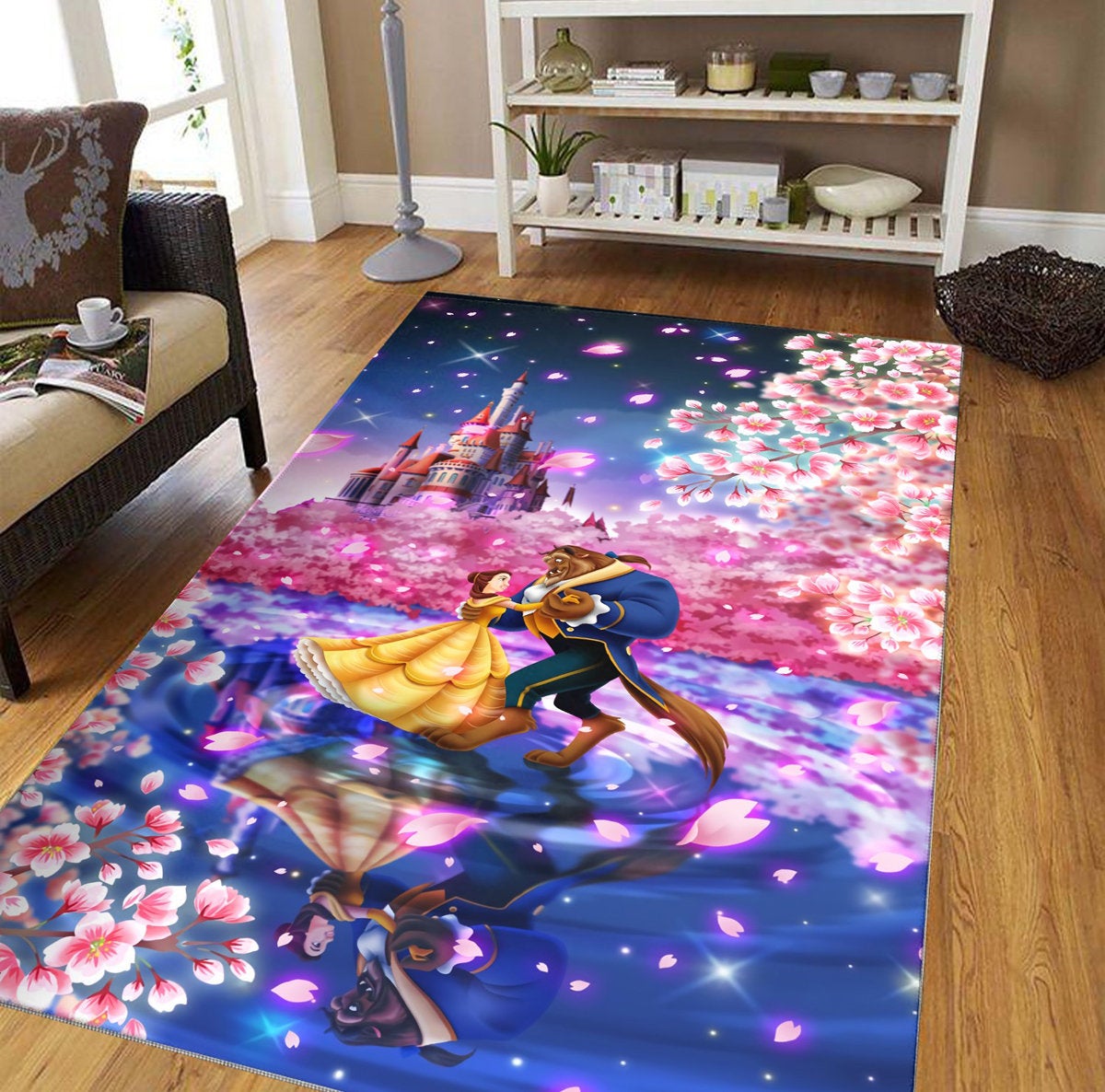 Beauty And The Beast Disney Belle Princess Decorative Floor Rug