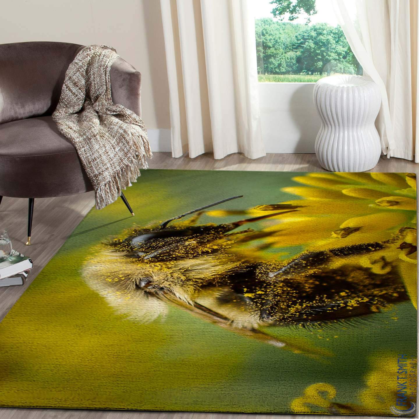 Bee Art Work Area Limited Edition Rug 3 Bee Art Work Area Limited Edition Rug