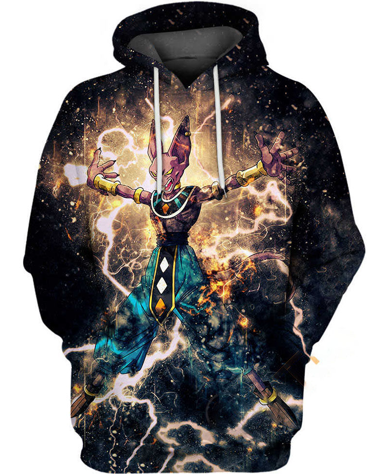 Beerus Anthropomorphic Hoodie 3D