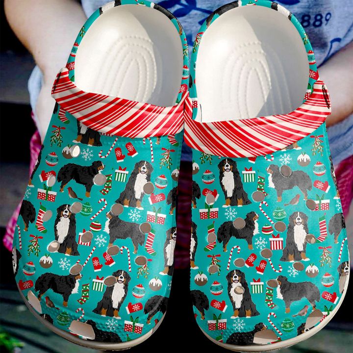 Bernese Mountain Christmas Crocs Clog Shoes