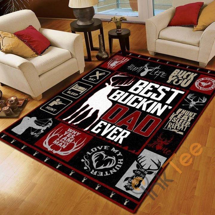 Best Buckin’ Dad Ever Bedroom Gift For Hunting Gifts Husband Father’s Day Rug