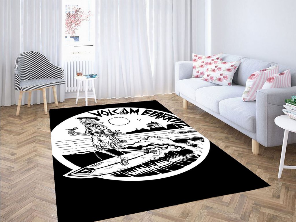 Biarritz Volcom Skull And Surf Living Room Modern Rug