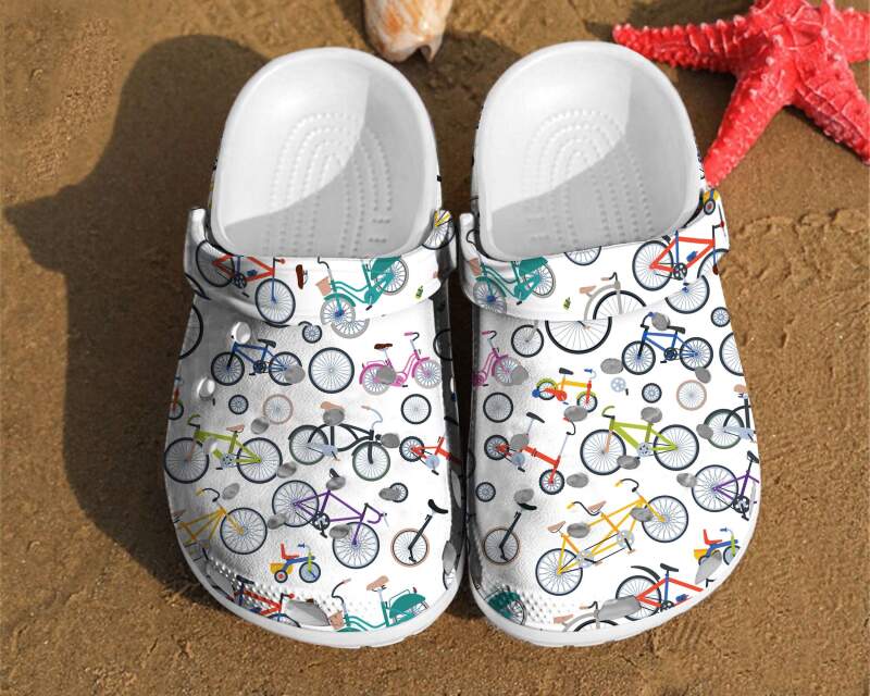 Bicycle Gift For Cyclist Pattern Birthday Gifts Crocs Clog Shoes